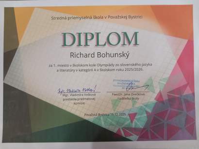 Vyhodnotenie školského kola Olympiády zo slovenského jazyka a literatúry