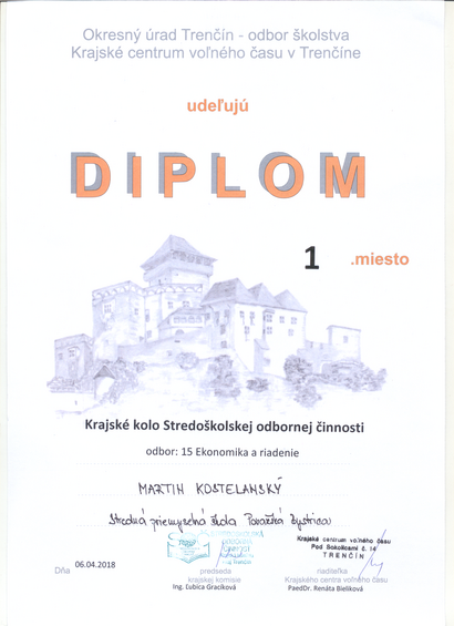 Študenti SPŠ úspešní na krajskom kole SOČ