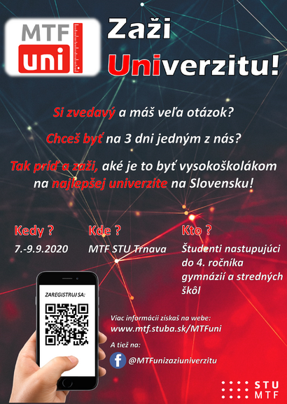 Zaži univerzitu - priblíženie štúdia na MTF STU Trnava
