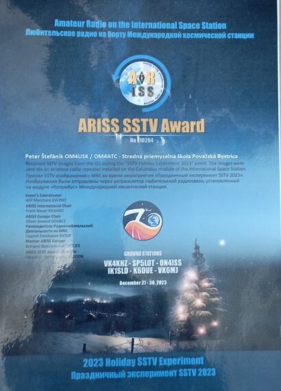 ARISS SSTV Experiment