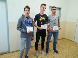 Jednotlivci zľava: Gachulinec- SPŠ, Janíček SOŠ-s, Drblík- SOŠ-s