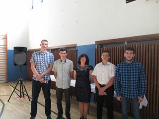 Ocenení žiaci z III. A - strojári